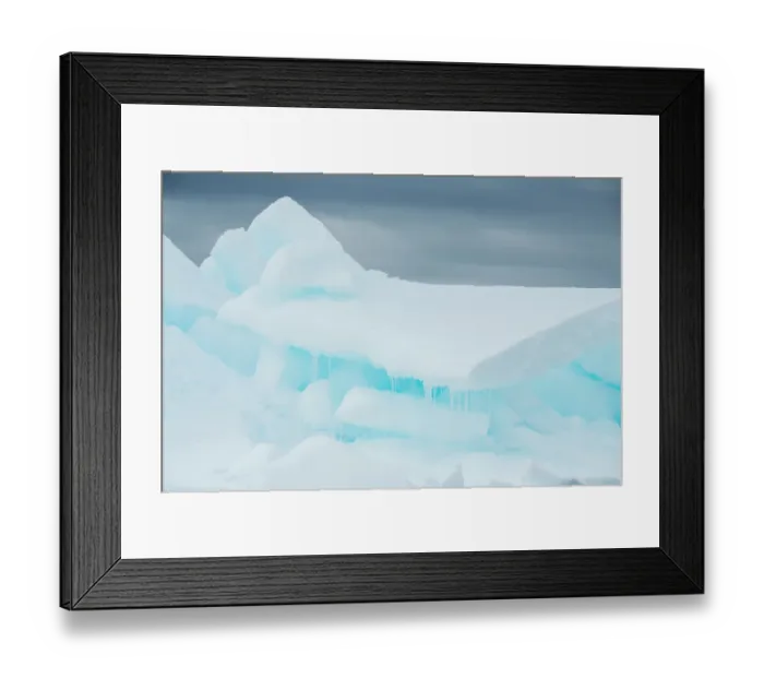 Framed Print : Antarctica, Weddell Sea, Snow Hill. Detail of iceberg with icicles Framed Print : Antarctica, Weddell Sea, Snow Hill. Detail of iceberg with icicles