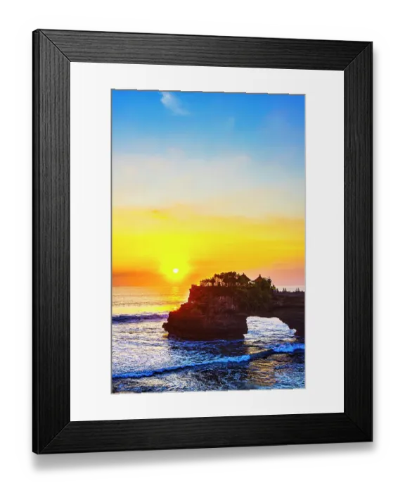 Framed Print : Sunset at Tanah Lot Temple, Bali, Indonesia Framed Print : Sunset at Tanah Lot Temple, Bali, Indonesia