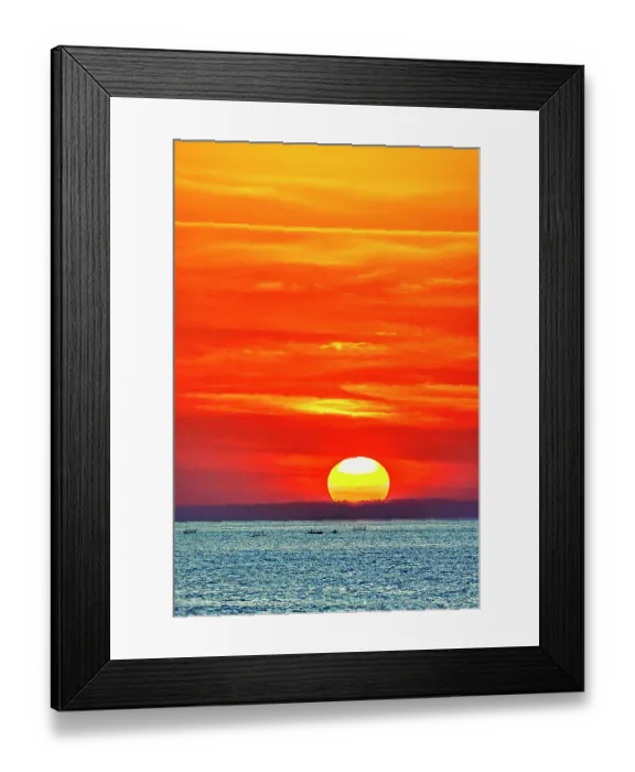 Framed Print : Sunset in Bali, Indonesia, a tropical paradise