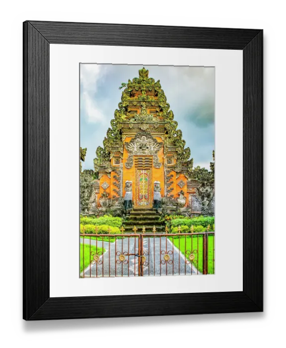 Framed Print : Bali, Indonesia. Portrait of gates which are considered to connect the physical and spiritual worlds Framed Print : Bali, Indonesia. Portrait of gates which are considered to connect the physical and spiritual worlds