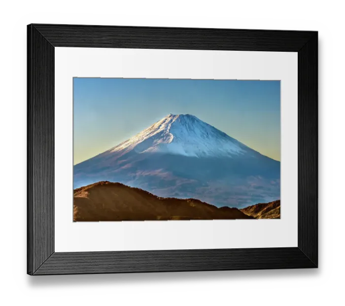 Framed Print : Colorful snowy Mount Fuji, Hakone, Kanagawa, Japan. Last eruption 1170 AD Framed Print : Colorful snowy Mount Fuji, Hakone, Kanagawa, Japan. Last eruption 1170 AD