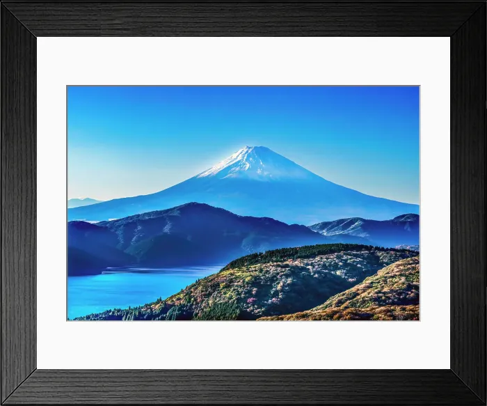 Framed Print : Colorful Mount Fuji, Hakone, Kanagawa, Japan. Last eruption 1170 AD Framed Print : Colorful Mount Fuji, Hakone, Kanagawa, Japan. Last eruption 1170 AD