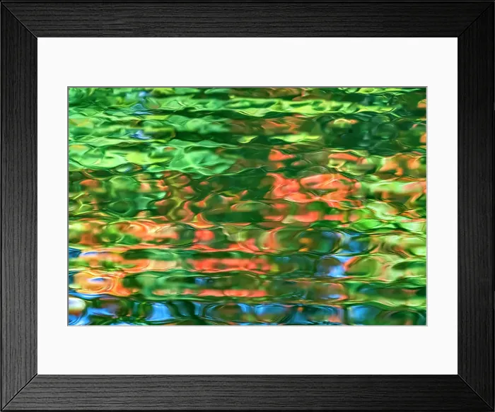 Framed Print : Colorful water reflection abstract, Furuichi Kofungun, water surrounding ancient burial mound, Habikino, Osaka, Japan Framed Print : Colorful water reflection abstract, Furuichi Kofungun, water surrounding ancient burial mound, Habikino, Osaka, Japan