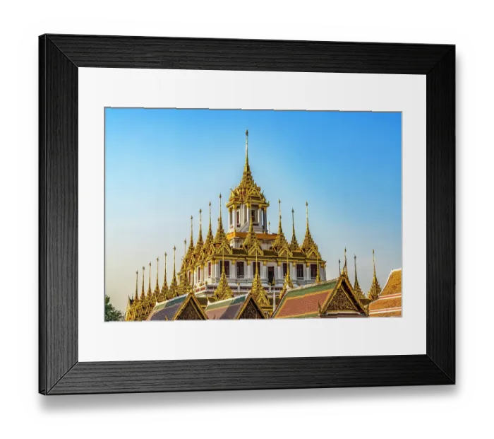 Framed Print : Loha Prasat, Wat Ratchanatdaram, Worawihan, Bangkok, Thailand. Built 1846. 37 Spires for 37 Buddhist virtues to reach enlightenment Framed Print : Loha Prasat, Wat Ratchanatdaram, Worawihan, Bangkok, Thailand. Built 1846. 37 Spires for 37 Buddhist virtues to reach enlightenment