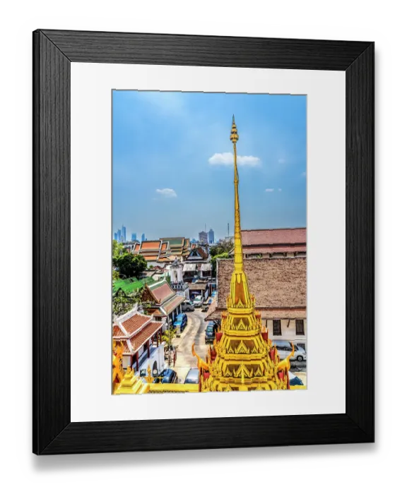 Framed Print : Ornate spire Loha Prasat Buddhist temple, Wat Ratchanatdaram, Worawihan, Bangkok, Thailand. Built 1846. 37 Spires for 37 Buddhist virtues to reach enlightenment Framed Print : Ornate spire Loha Prasat Buddhist temple, Wat Ratchanatdaram, Worawihan, Bangkok, Thailand. Built 1846. 37 Spires for 37 Buddhist virtues to reach enlightenment