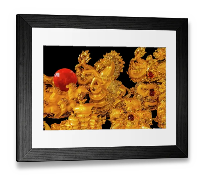 Framed Print : Golden statues, Wat Ratchanatdaram, Bangkok, Thailand Framed Print : Golden statues, Wat Ratchanatdaram, Bangkok, Thailand