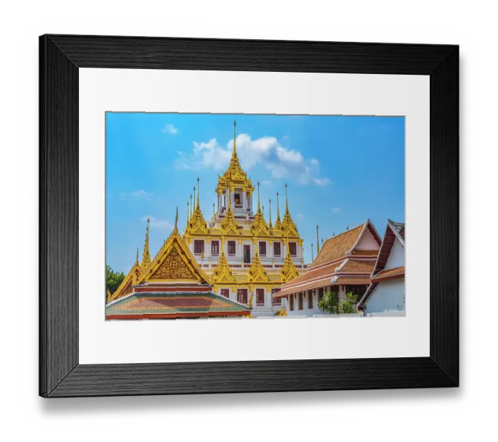 Framed Print : Loha Prasat, Wat Ratchanatdaram, Worawihan, Bangkok, Thailand. Built 1846. 37 Spires for 37 Buddhist virtues to reach enlightenment Framed Print : Loha Prasat, Wat Ratchanatdaram, Worawihan, Bangkok, Thailand. Built 1846. 37 Spires for 37 Buddhist virtues to reach enlightenment