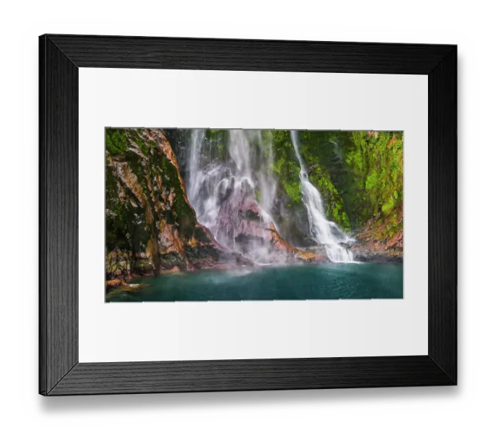 Framed Print : Stirling Falls, Milford Sound, Fiordland National Park, South Island, New Zealand Framed Print : Stirling Falls, Milford Sound, Fiordland National Park, South Island, New Zealand