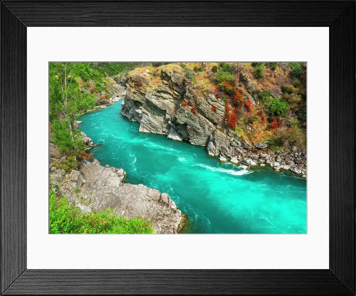 Framed Print : The Roaring Meg in Kawarau Gorge, Otago, South Island, New Zealand Framed Print : The Roaring Meg in Kawarau Gorge, Otago, South Island, New Zealand