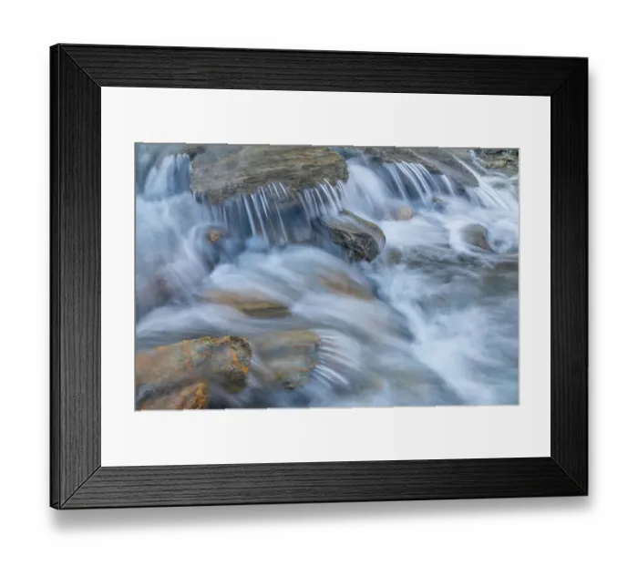Framed Print : Canada, British Columbia, Selkirk Mountains. Close-up of cascading stream. ©Don Paulson  /  Jaynes Gallery  /  DanitaDelimont.com