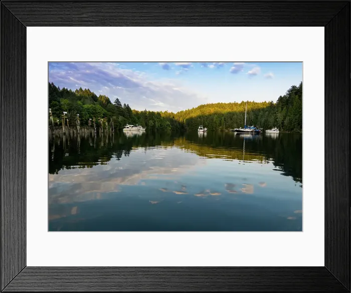 Framed Print : A lake on Vancouver Island, British Columbia, Canada
