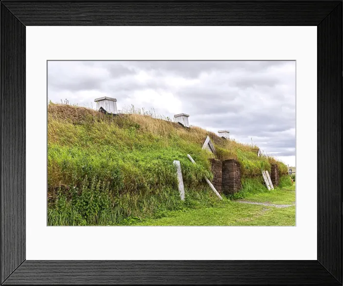 Framed Print : Canada, Newfoundland and Labrador. L Anse aux Meadows National Historic Site, Viking Village