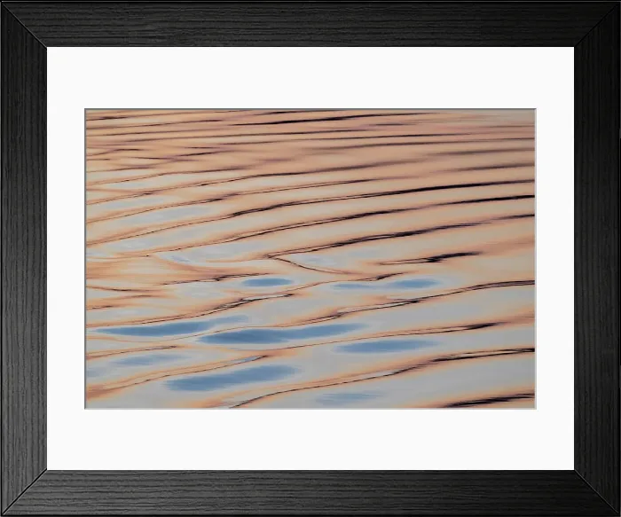Framed Print : Canada, Nunavut, Northwest Passage, Bellot Strait at sunrise. Water detail reflecting dawn colors