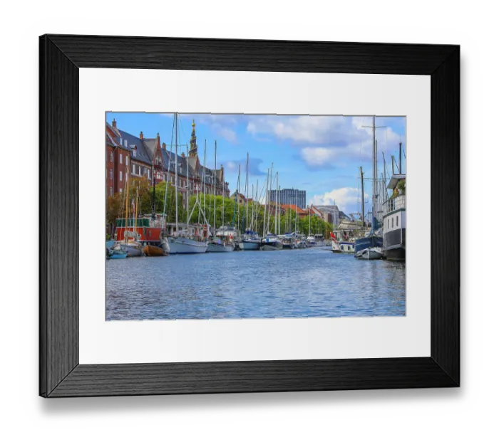 Framed Print : Copenhagen, Denmark. Copenhagen's canals Framed Print : Copenhagen, Denmark. Copenhagen's canals