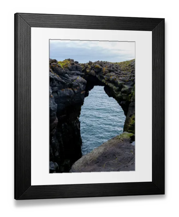 Framed Print : Iceland. Natural arch in Snaefellsnes National Park on the Grundarfjordur fjord Framed Print : Iceland. Natural arch in Snaefellsnes National Park on the Grundarfjordur fjord
