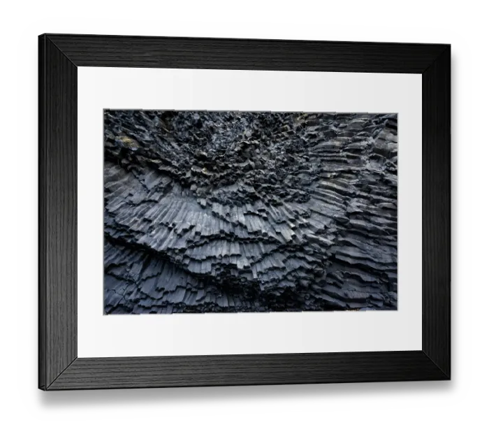 Framed Print : Vik, Iceland. Close view of basalt rock
