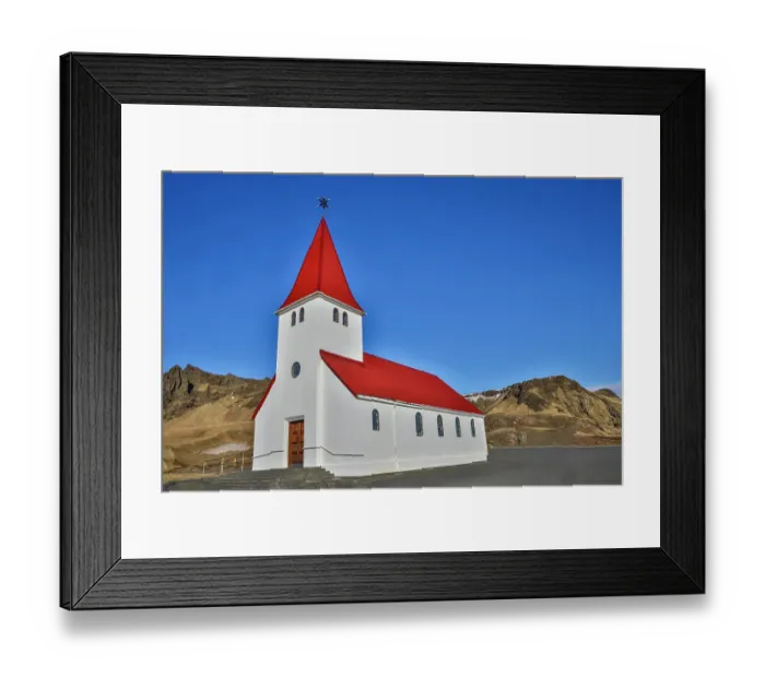 Framed Print : Iceland, Vik. Local Church Framed Print : Iceland, Vik. Local Church