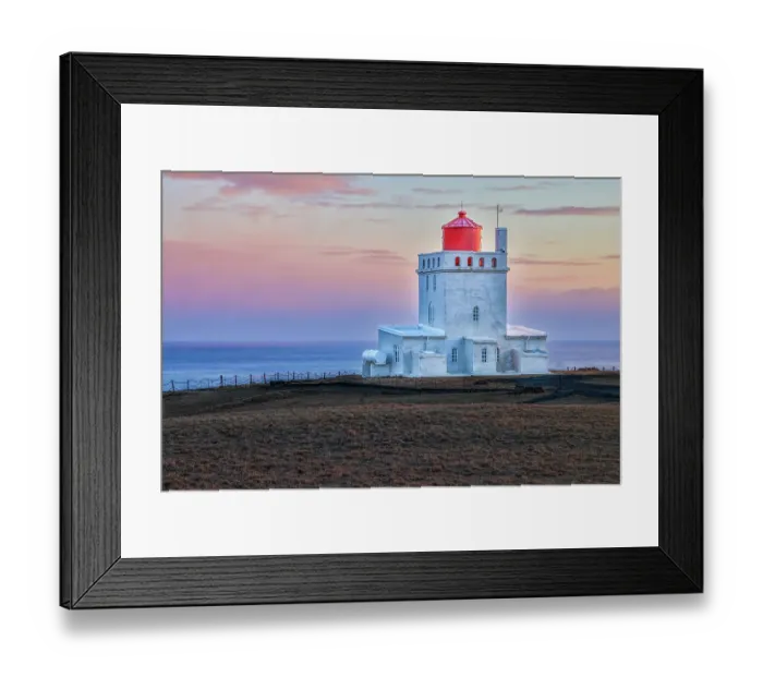 Framed Print : Iceland, Vik. Dyrholaey Lighthouse
