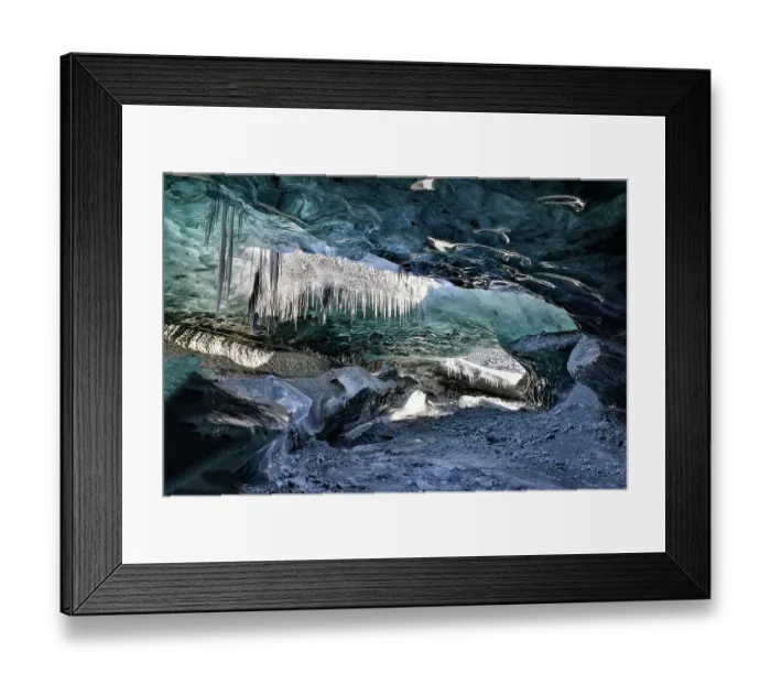 Framed Print : Iceland. Ice cave near Fjallsarlon Framed Print : Iceland. Ice cave near Fjallsarlon