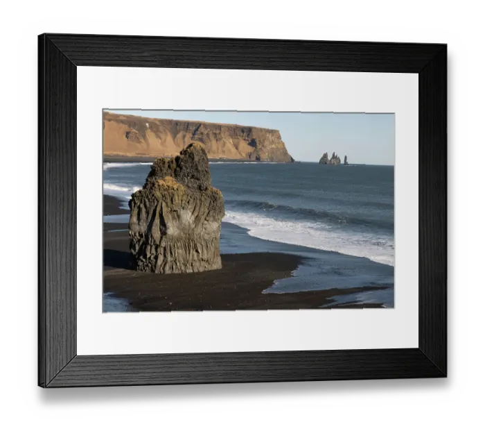 Framed Print : Iceland, Vik. Reynisfjara black sand beach Framed Print : Iceland, Vik. Reynisfjara black sand beach