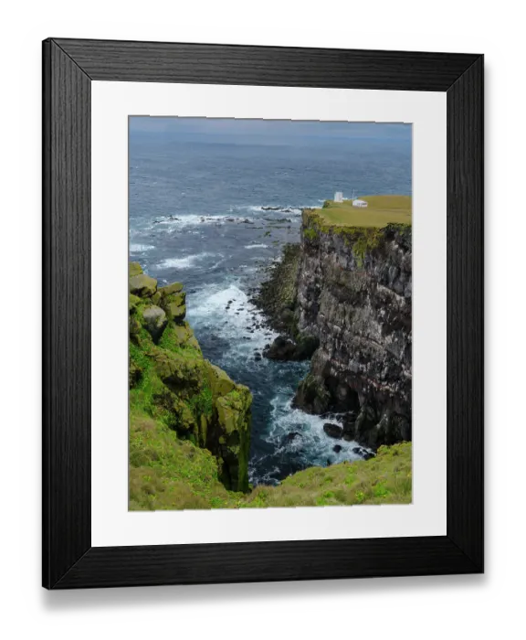 Framed Print : Iceland, cliffs of Latrabjarg and lighthouse Bjargtangar during autumn Framed Print : Iceland, cliffs of Latrabjarg and lighthouse Bjargtangar during autumn