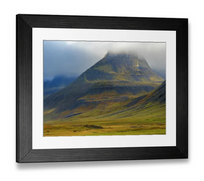 Framed Print : Iceland. Haukadalur in Dyrafjordur during autumn