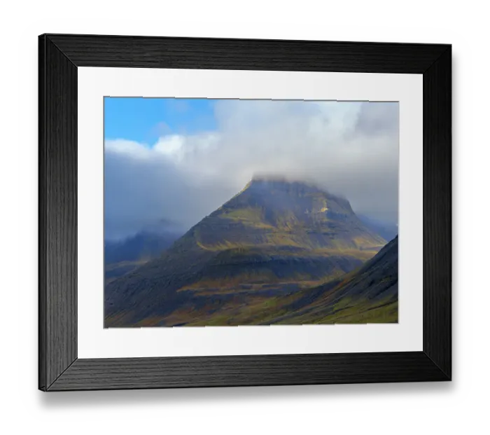 Framed Print : Iceland. Haukadalur in Dyrafjordur during autumn
