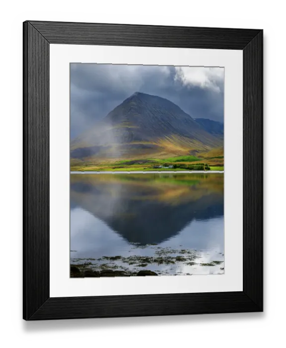 Framed Print : Iceland. Landscape in Dyrafjordur during autumn