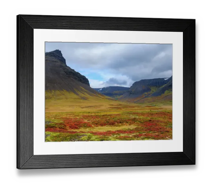Framed Print : Iceland. Landscape in Dyrafjordur during autumn Framed Print : Iceland. Landscape in Dyrafjordur during autumn
