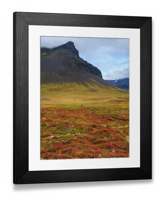 Framed Print : Iceland. Landscape in Dyrafjordur during autumn