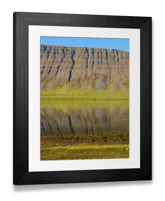 Framed Print : Iceland. Landscape in fjord Alftafjordur during autumn