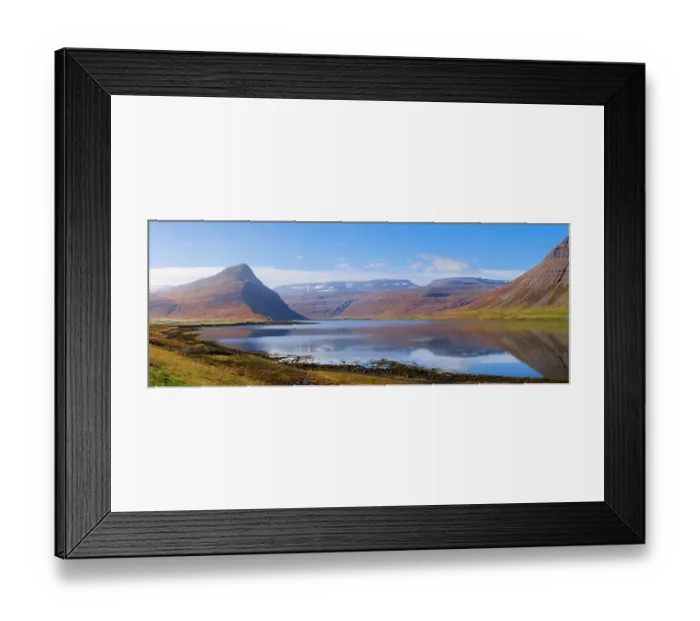 Framed Print : Iceland. Landscape in fjord Alftafjordur during autumn
