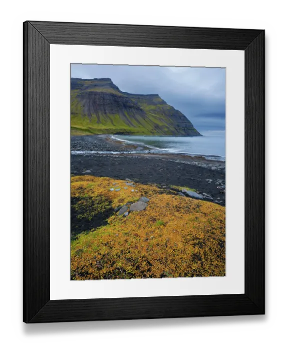 Framed Print : Iceland. Skalavik near Bolungarvik during autumn