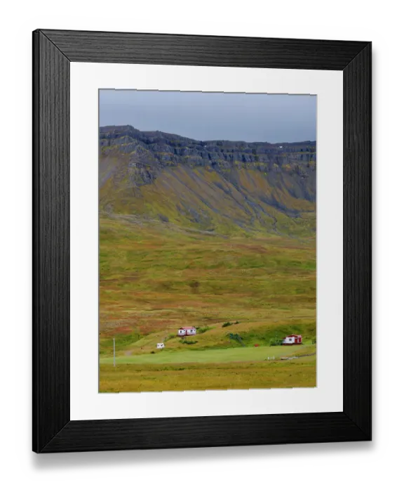 Framed Print : Iceland. Skalavik near Bolungarvik during autumn