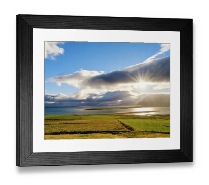 Framed Print : Iceland. View over the coastline of the Breidastroend at Breidafjordur during autumn Framed Print : Iceland. View over the coastline of the Breidastroend at Breidafjordur during autumn