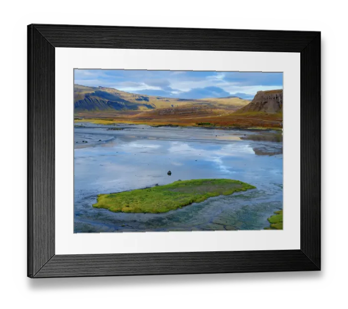 Framed Print : Iceland. View over the coastline of the Breidastroend at Breidafjordur during autumn