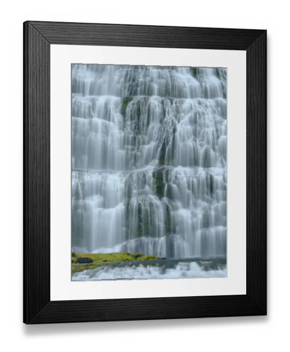 Framed Print : Iceland. Waterfall Dynjandi in Borgarfjordur during autumn