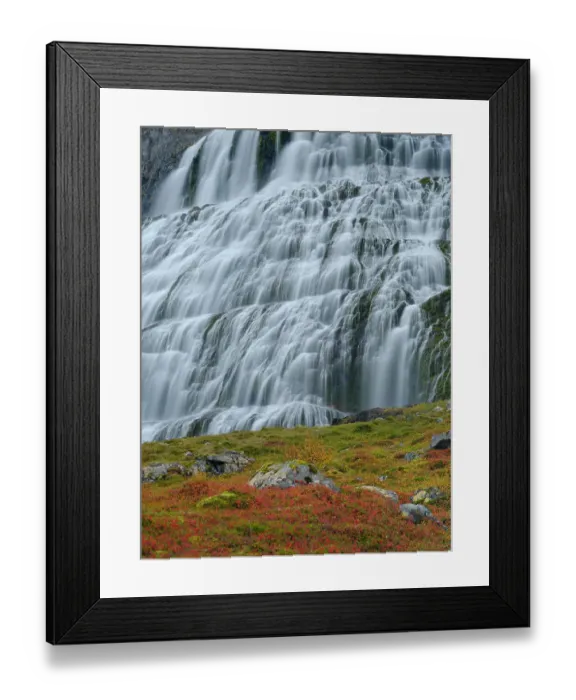 Framed Print : Iceland. Waterfall Dynjandi in Borgarfjordur during autumn Framed Print : Iceland. Waterfall Dynjandi in Borgarfjordur during autumn
