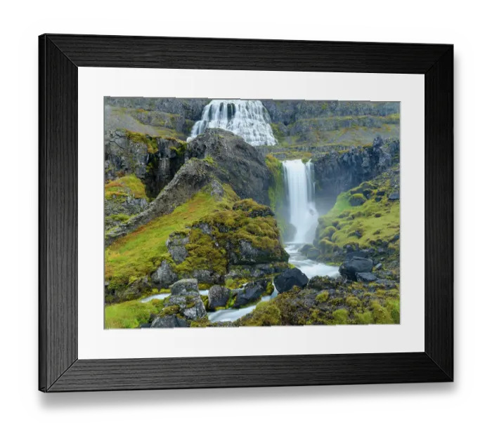 Framed Print : Iceland. Waterfall Dynjandi in Borgarfjordur during autumn Framed Print : Iceland. Waterfall Dynjandi in Borgarfjordur during autumn