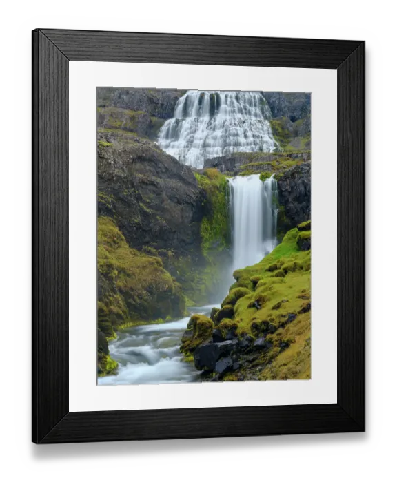 Framed Print : Iceland. Waterfall Dynjandi in Borgarfjordur during autumn Framed Print : Iceland. Waterfall Dynjandi in Borgarfjordur during autumn