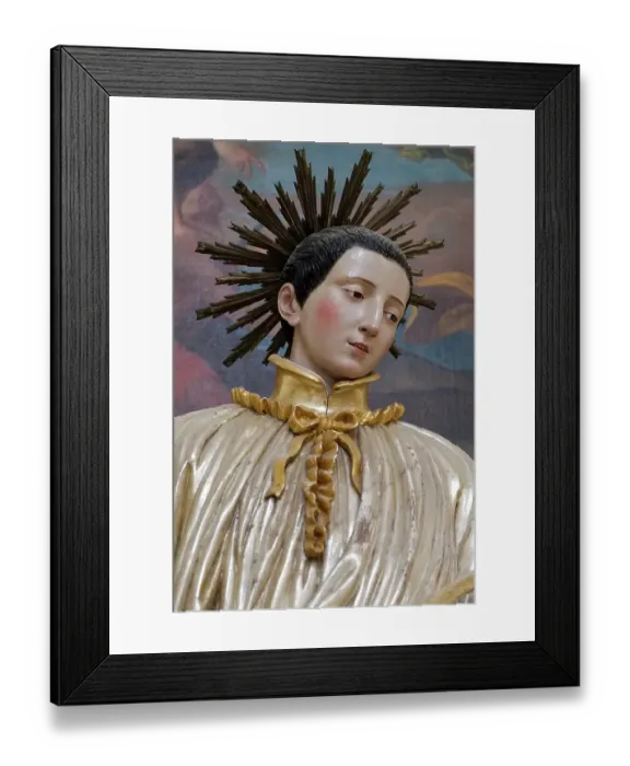 Framed Print : Noto, Sicily. Statue of religious figure