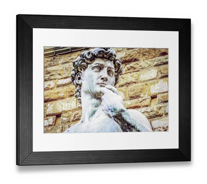 Framed Print : Statue of David, Florence, Italy. Close-up of portrait of copy of statue of Michelangelo's David at the entrance to Palazzo Vecchio Framed Print : Statue of David, Florence, Italy. Close-up of portrait of copy of statue of Michelangelo's David at the entrance to Palazzo Vecchio