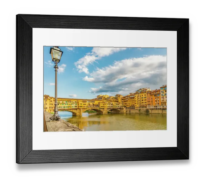 Framed Print : Ponte Vecchio, Florence, Italy. Landscape view at sunset of famous Ponte Vecchio, pedestrian bridge dating back to 966AD Framed Print : Ponte Vecchio, Florence, Italy. Landscape view at sunset of famous Ponte Vecchio, pedestrian bridge dating back to 966AD