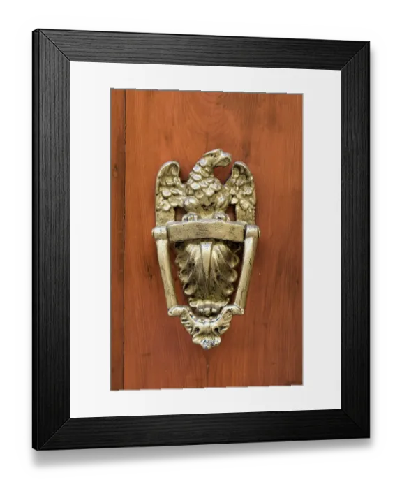 Framed Print : Malta. Old city of Mdina. Eagle door knocker Framed Print : Malta. Old city of Mdina. Eagle door knocker