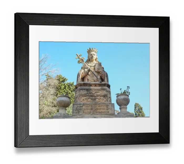 Framed Print : Malta. Old city of Rabat, Old stone statue figure with the cross of Malta Framed Print : Malta. Old city of Rabat, Old stone statue figure with the cross of Malta