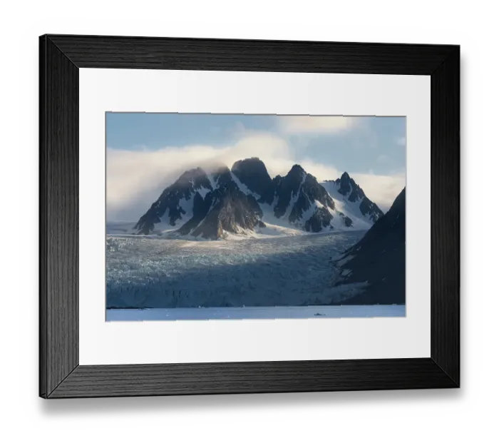 Framed Print : Norway, Svalbard. Monacobreen Glacier at sunset. ©Don Grall / Jaynes Gallery / DanitaDelimont.com Framed Print : Norway, Svalbard. Monacobreen Glacier at sunset. ©Don Grall / Jaynes Gallery / DanitaDelimont.com