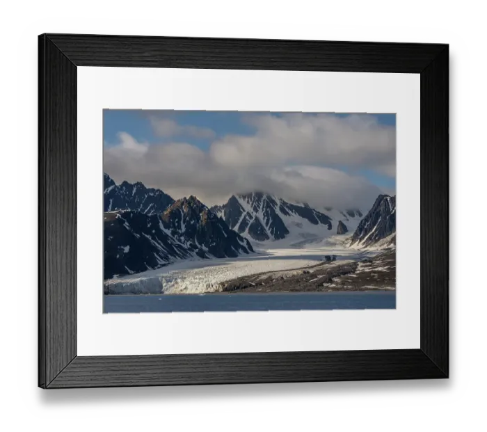 Framed Print : Norway, Svalbard. Monacobreen Glacier ends in Arctic Ocean. ©Don Grall / Jaynes Gallery / DanitaDelimont.com Framed Print : Norway, Svalbard. Monacobreen Glacier ends in Arctic Ocean. ©Don Grall / Jaynes Gallery / DanitaDelimont.com