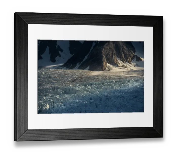 Framed Print : Norway, Svalbard. Monacobreen Glacier at sunset. ©Don Grall  /  Jaynes Gallery  /  DanitaDelimont.com