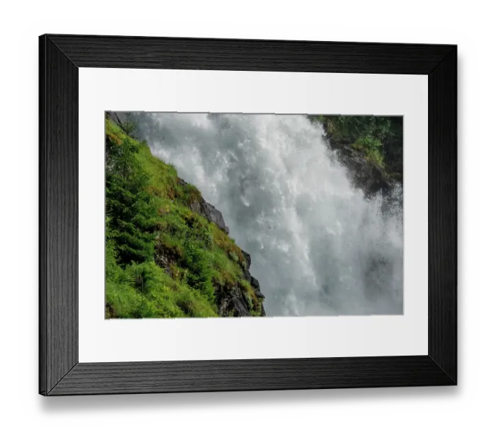 Framed Print : Norway, Vestland. Close-up of Latefossen waterfall. ©Don Grall  /  Jaynes Gallery  /  DanitaDelimont.com