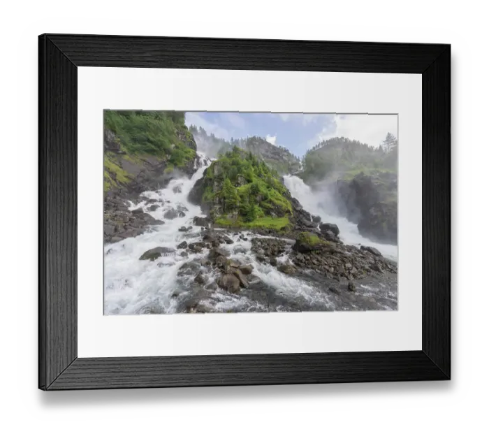 Framed Print : Norway, Vestland. Landscape with Latefossen waterfall. ©Don Grall / Jaynes Gallery / DanitaDelimont.com Framed Print : Norway, Vestland. Landscape with Latefossen waterfall. ©Don Grall / Jaynes Gallery / DanitaDelimont.com